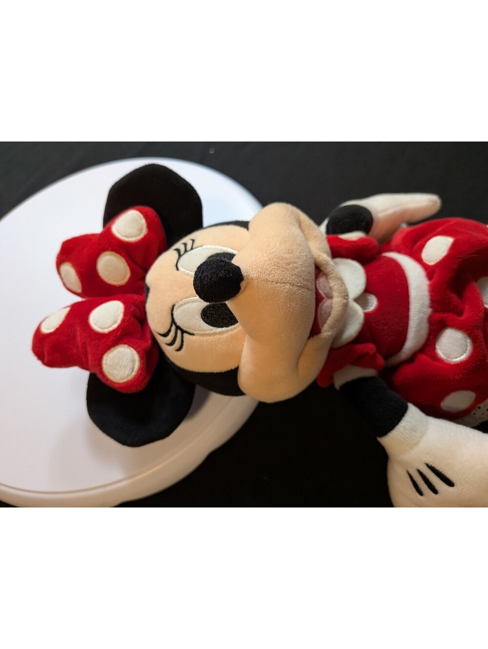Disney Minnie Mouse Plush Red Polka Dot Dress Bow Stuffed Toy